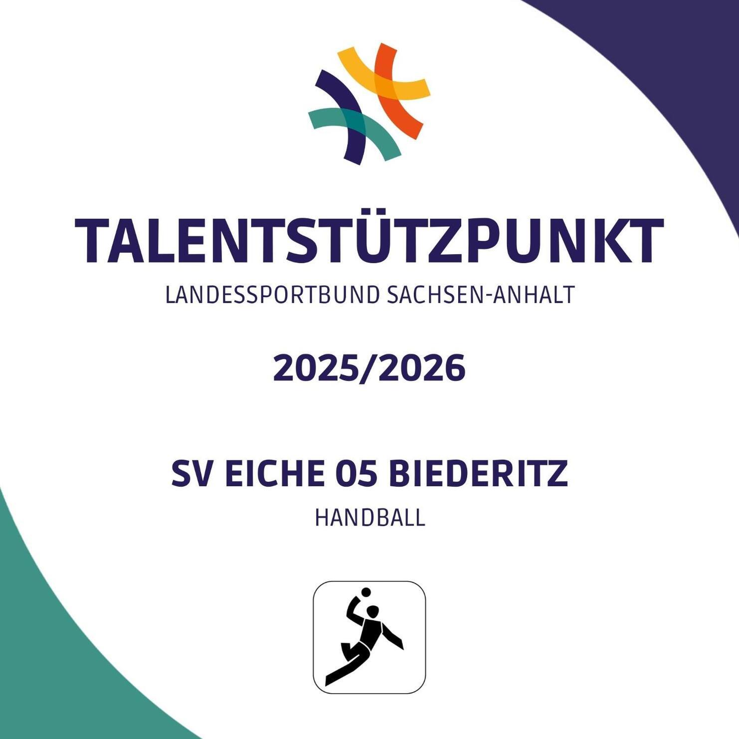 Logo des Talentstützpunkts Sachsen-Anhalt für die Saison 2025/2026 der Handballmannschaft SV Eiche 05 Biederitz.